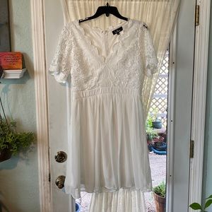 White dress with lace accents